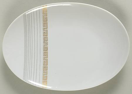 Apollo (Gold On White with Black) Relish/Gravy Underplate