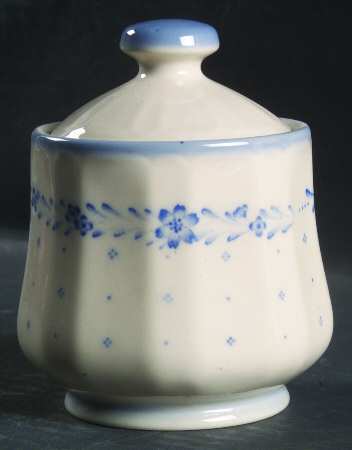 Arcadia Blue Sugar Bowl & Lid
