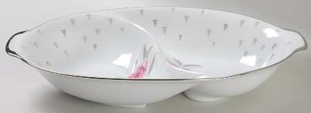 Arcadia (Pink Roses) 11" Oval Divided Vegetable Bowl