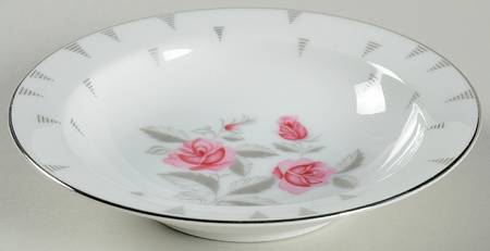 Arcadia (Pink Roses) Rim Fruit/Dessert (Sauce) Bowl