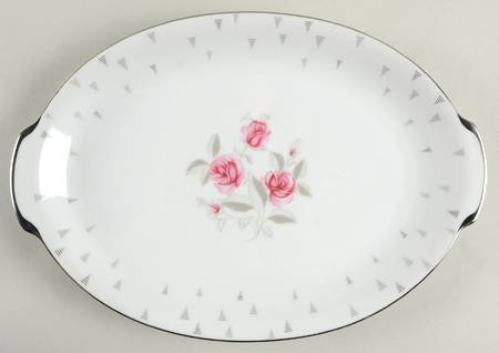 Arcadia (Pink Roses) 12" Oval Serving Platter