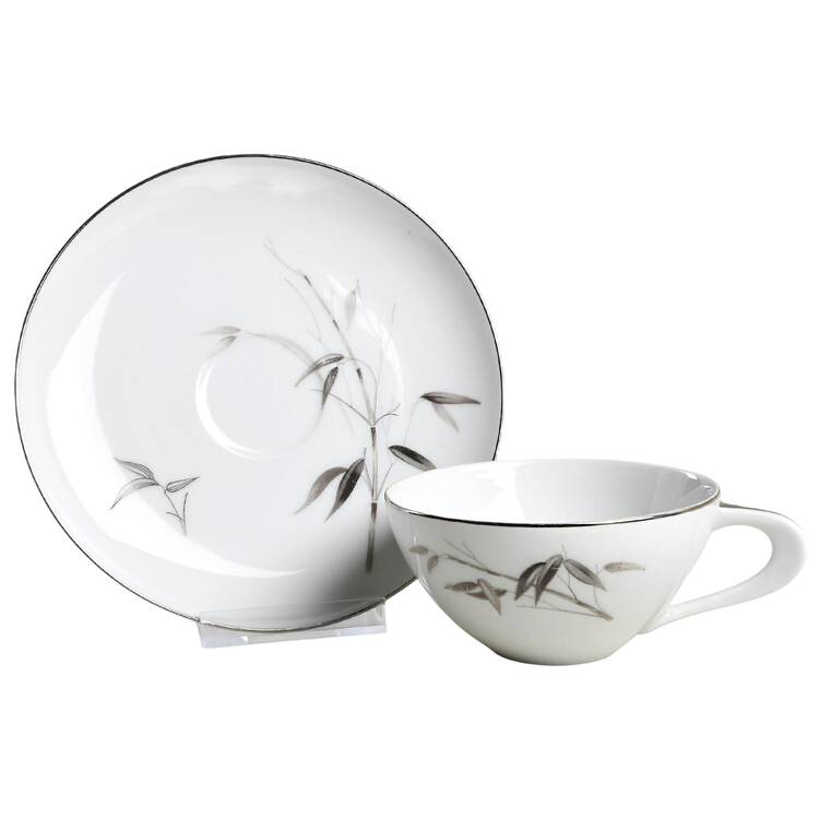 Bamboo Knight Flat Cup & Saucer Set