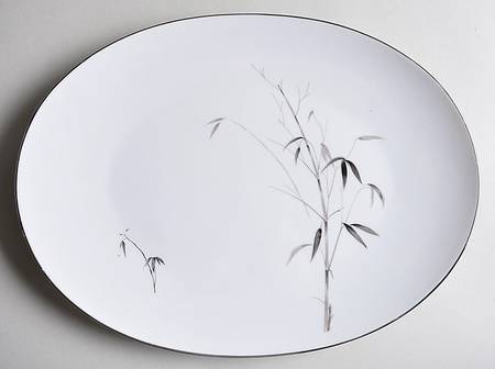 Bamboo Knight 14" Oval Serving Platter