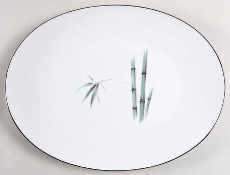 Bamboo Green 15" Oval Serving Platter