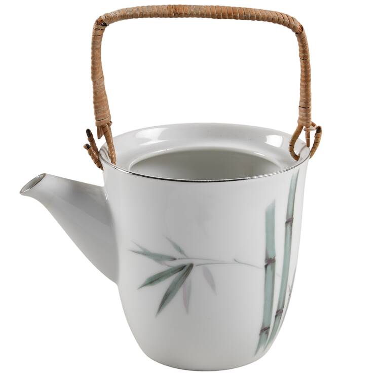 Bamboo Green Mini Teapot w/Top Handle No Lid