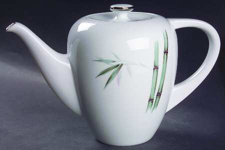 Bamboo Green Teapot & Lid
