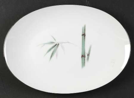 Bamboo Green 12" Oval Serving Platter