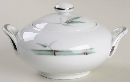 Bamboo Green Sugar Bowl & Lid