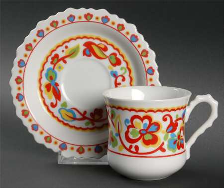 Basque Flat Cup & Saucer Set