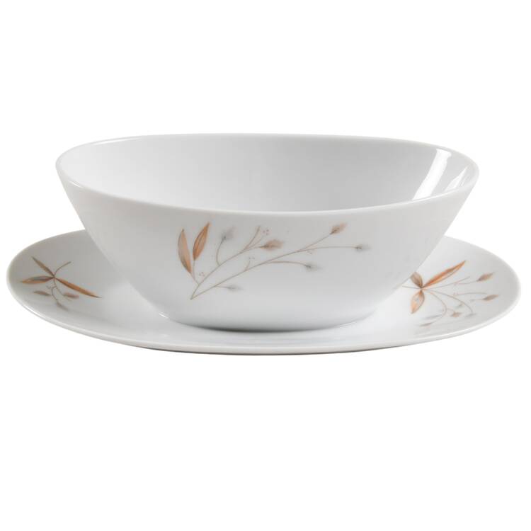 Belinda Gravy Boat with Attached Underplate
