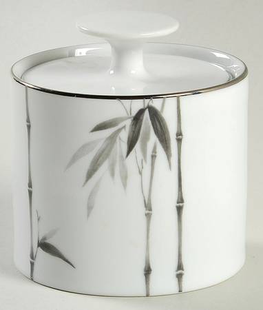 Black Bamboo Sugar Bowl & Lid