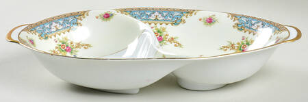 Blue Dawn 11" Oval Divided Vegetable Bowl