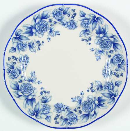Blue Damask Salad Plate