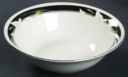 Black Fantasy 9" Round Vegetable Bowl
