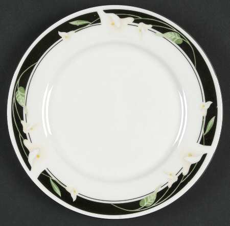 Black Fantasy Bread & Butter Plate