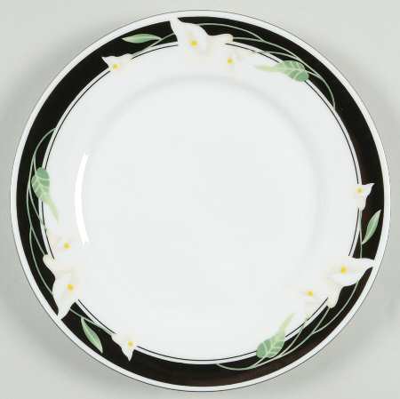 Black Fantasy Salad Plate