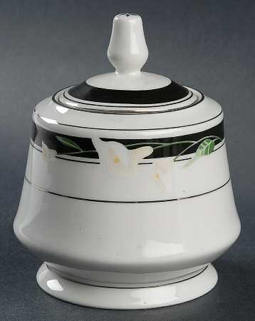 Black Fantasy Sugar Bowl & Lid