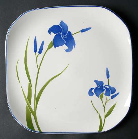 Blue Iris 11" Chop Plate (Round Platter)