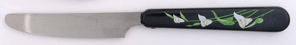 Black Lilies (Quadrille) Small Dinner Knife