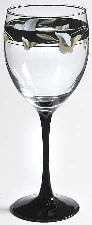 Black Lilies (Quadrille) 8 Oz Glassware Goblet