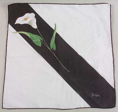 Black Lilies (Quadrille) Cloth Napkin