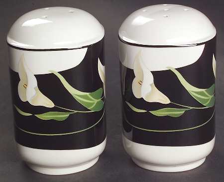Black Lilies (Quadrille) Salt & Pepper Set