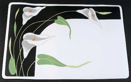 Black Lilies (Quadrille) Vinyl Placemat