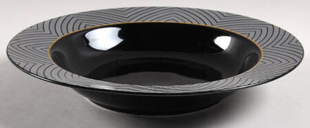 Black Magic Large Rim Soup Bowl