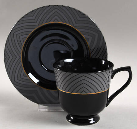 Black Magic Footed Cup & Saucer Set