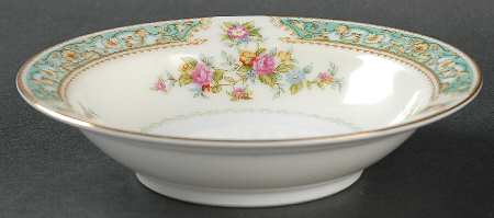 Blue Rose Rim Fruit/Dessert (Sauce) Bowl