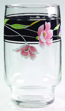 Black Satin 12 Oz Glassware Tumbler
