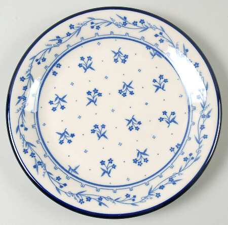 Bouquet Blue Salad Plate