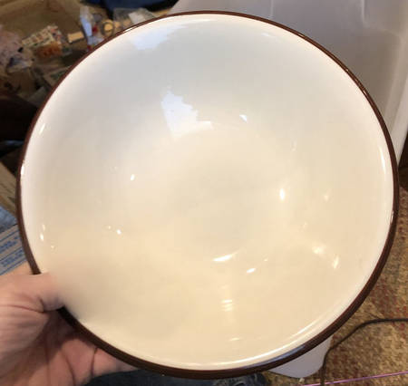 Bouquet Brown 9" Round Vegetable Bowl