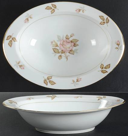 Bordeaux Rose 11" Oval Vegetable Bowl