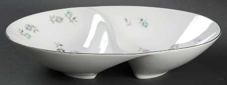 Bouquet 11" Oval Divided Vegetable Bowl