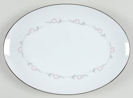 Bridal Rose 12" Oval Serving Platter
