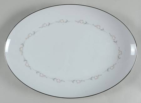 Bridal Rose 16" Oval Serving Platter