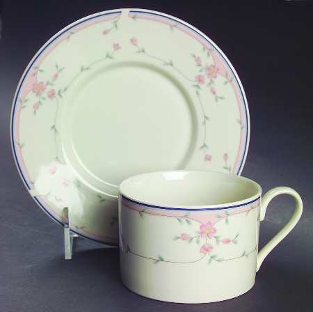 Bridal Rose Flat Cup & Saucer Set