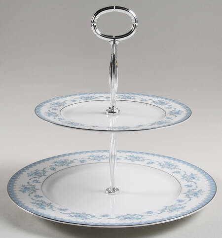 Cahill 6 5/8"-10"  2 Tiered Serving Tray (Dp, Sp) HC