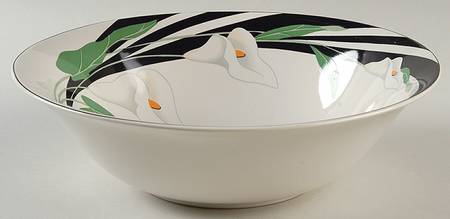 Calla Lilies 9" Round Vegetable Bowl