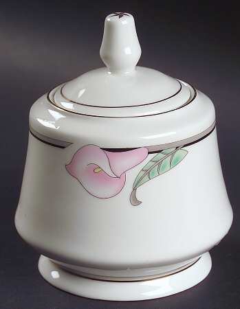Calla Lily Pink Sugar Bowl & Lid