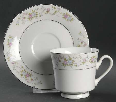 Cannes Footed Cup & Saucer Set by Sango