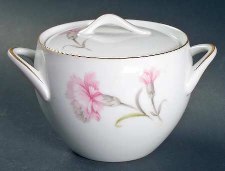 Carnation Sugar Bowl & Lid
