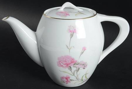 Carnation Teapot & Lid