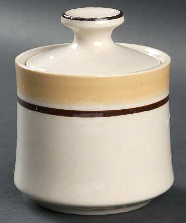 Carousel Beige Sugar Bowl & Lid