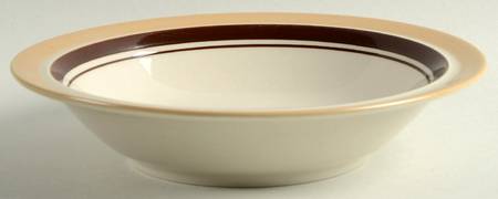 Carousel Beige Rim Soup Bowl
