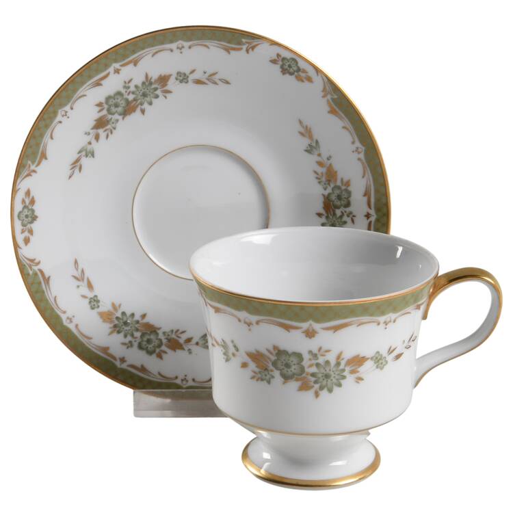 Cathay Footed Cup & Saucer Set