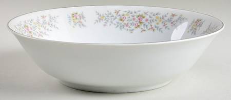 Chantilly (Platinum Trim) 9" Round Vegetable Bowl