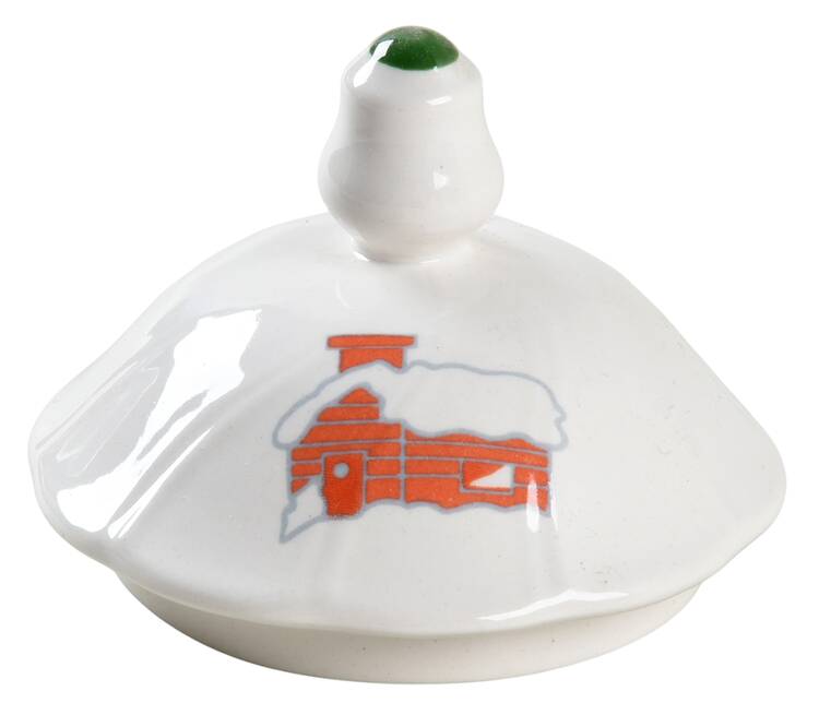 Christmas Eve (Swirl Edge) Lid for Sugar Bowl