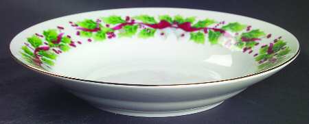 Christmas Holly Coupe Soup Bowl